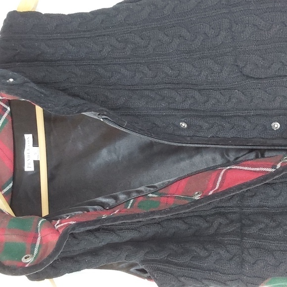 Pendleton Womens Red/Green Plaid Zipper Lambswool Sweater Vest Preppy Sz.Small - Picture 6 of 11